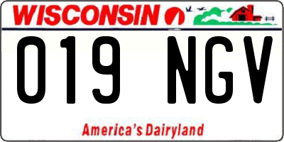 WI license plate 019NGV