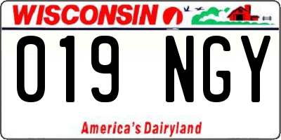 WI license plate 019NGY
