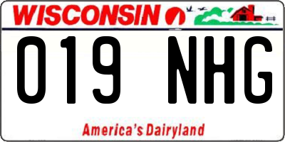 WI license plate 019NHG