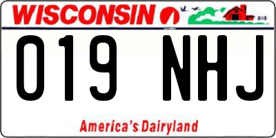WI license plate 019NHJ