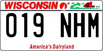 WI license plate 019NHM