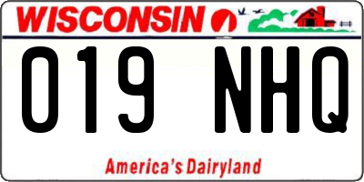 WI license plate 019NHQ