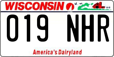 WI license plate 019NHR