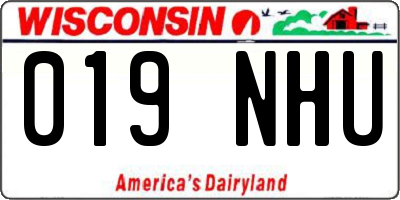 WI license plate 019NHU