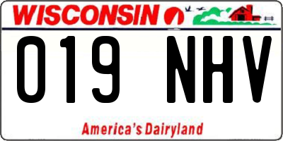 WI license plate 019NHV