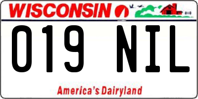 WI license plate 019NIL