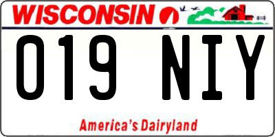 WI license plate 019NIY