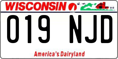 WI license plate 019NJD