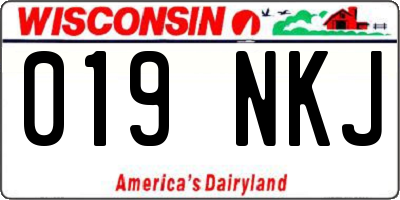 WI license plate 019NKJ