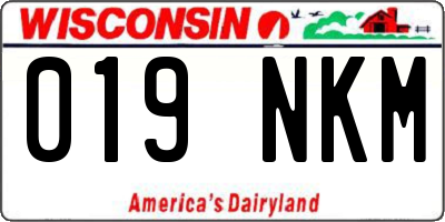 WI license plate 019NKM
