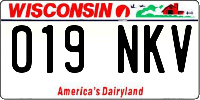 WI license plate 019NKV