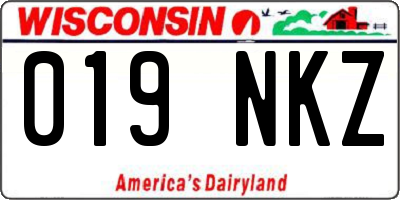 WI license plate 019NKZ