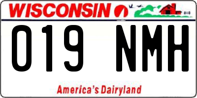 WI license plate 019NMH