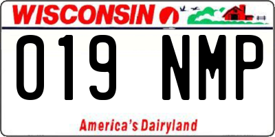WI license plate 019NMP