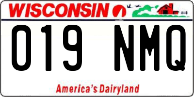 WI license plate 019NMQ