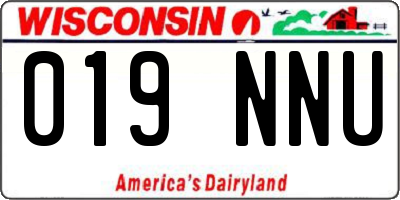 WI license plate 019NNU