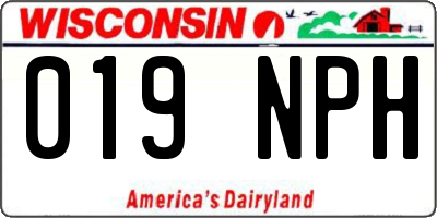 WI license plate 019NPH