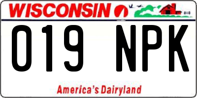 WI license plate 019NPK