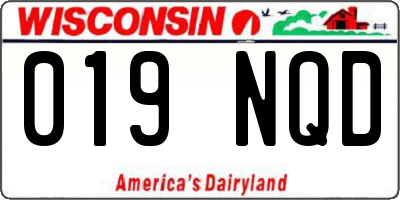 WI license plate 019NQD