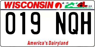 WI license plate 019NQH