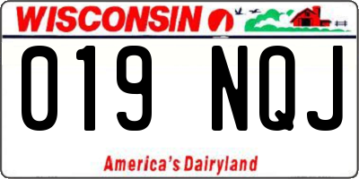 WI license plate 019NQJ