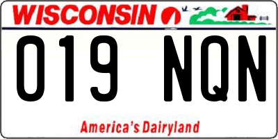 WI license plate 019NQN