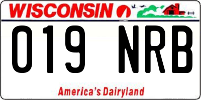 WI license plate 019NRB