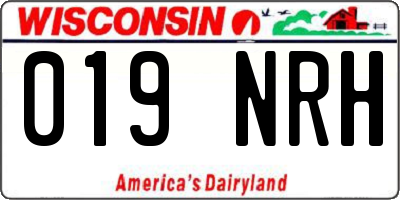WI license plate 019NRH