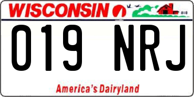 WI license plate 019NRJ