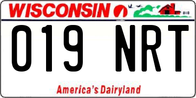 WI license plate 019NRT