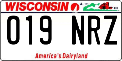 WI license plate 019NRZ