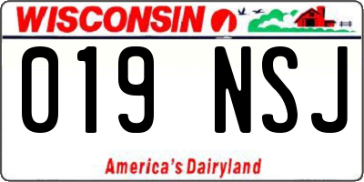 WI license plate 019NSJ