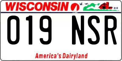 WI license plate 019NSR