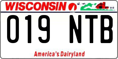 WI license plate 019NTB