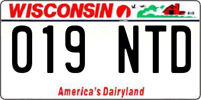 WI license plate 019NTD