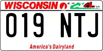 WI license plate 019NTJ