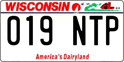 WI license plate 019NTP