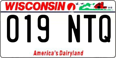WI license plate 019NTQ