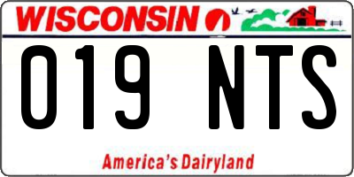 WI license plate 019NTS