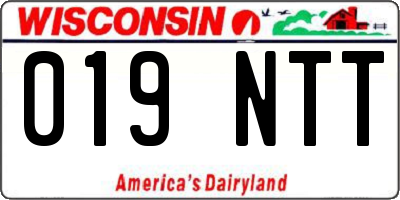 WI license plate 019NTT