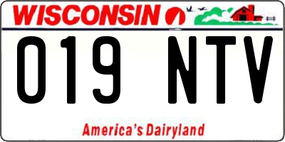 WI license plate 019NTV