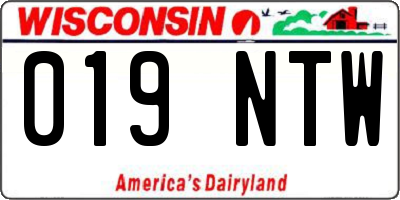 WI license plate 019NTW