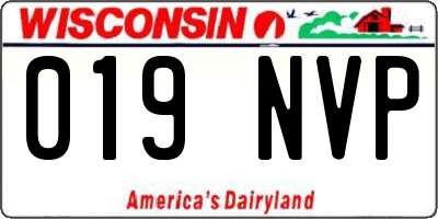 WI license plate 019NVP