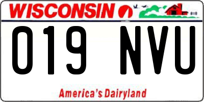 WI license plate 019NVU