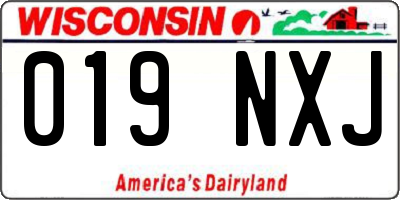 WI license plate 019NXJ