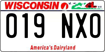 WI license plate 019NXO