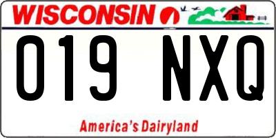 WI license plate 019NXQ