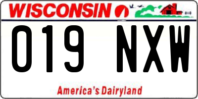 WI license plate 019NXW