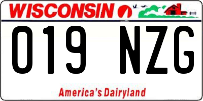 WI license plate 019NZG