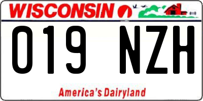 WI license plate 019NZH